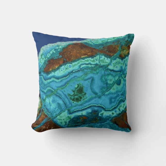 Chrysocolla Throw Pillow (Front)