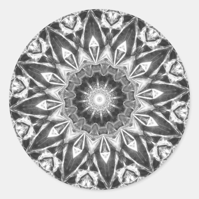 Chrystal Kaleidoscope 05 Classic Round Sticker (Front)