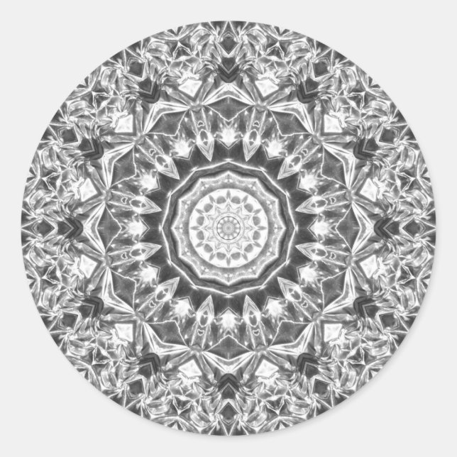 Chrystal Kaleidoscope 08 Classic Round Sticker (Front)