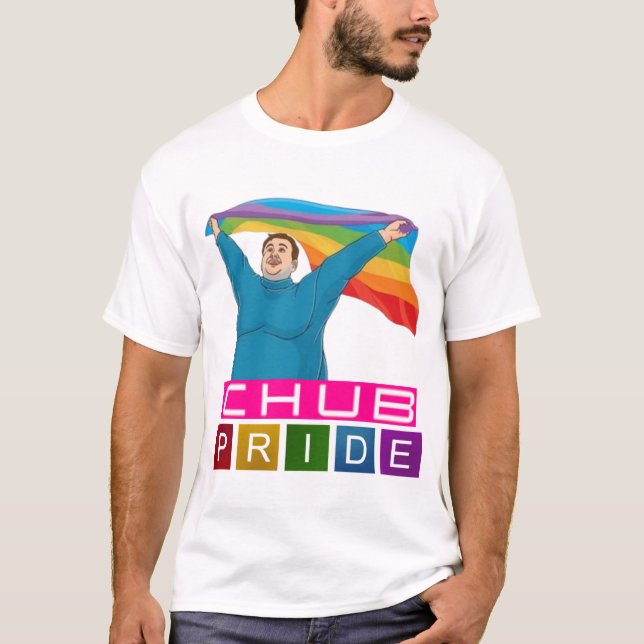 CHUB PRIDE, LGBTQ+ Gay Pride T-Shirt (Front)