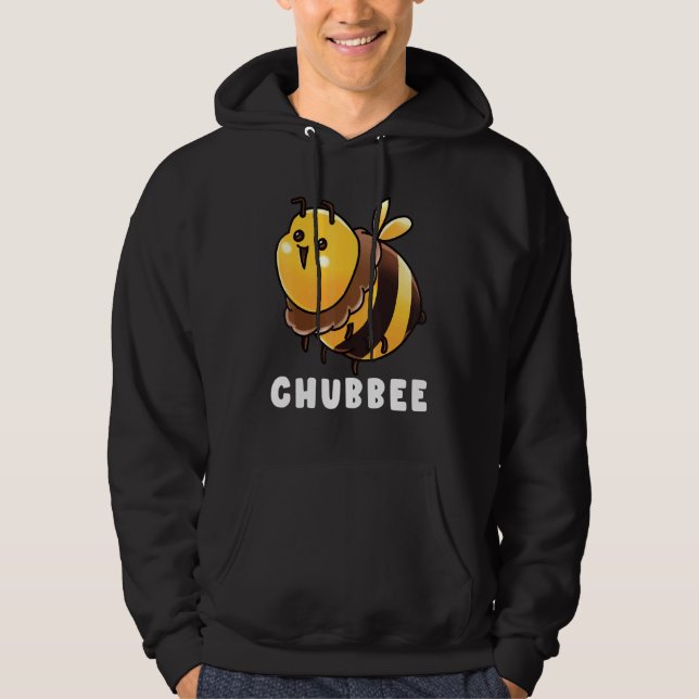 Chubbee Overweight Bee Beekeeper Apiary Honeybee Hoodie (Front)