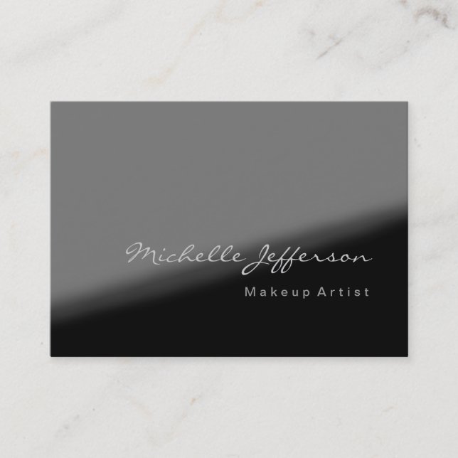 Chubby Artist Grey Black White Business Card (Front)
