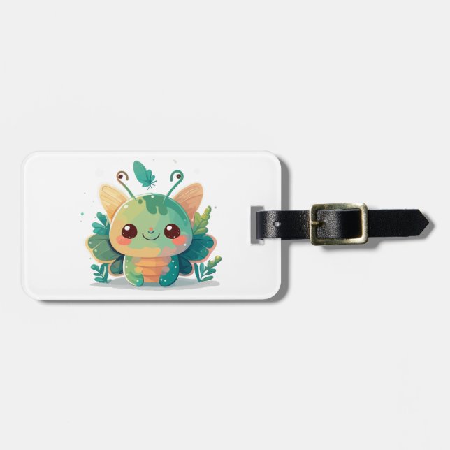 Chubby baby Butterfly Luggage Tag (Front Horizontal)