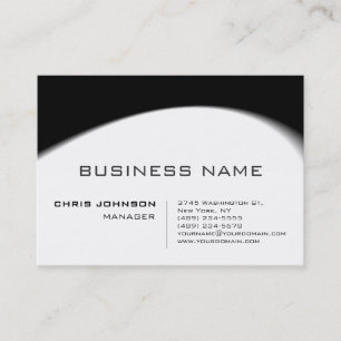 Chubby Black & White Grey Pattern Business Card