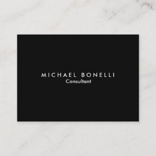 Chubby Black White Minimalist Business Card