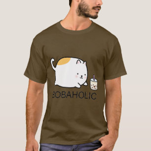 Chubby Bobaholic Cat T-Shirt