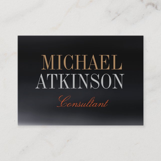 Chubby Bold Text Trendy Business Card (Front)