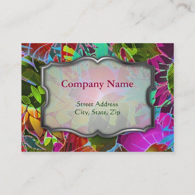 Chubby Business Card Floral Abstract Artwork (Front)
