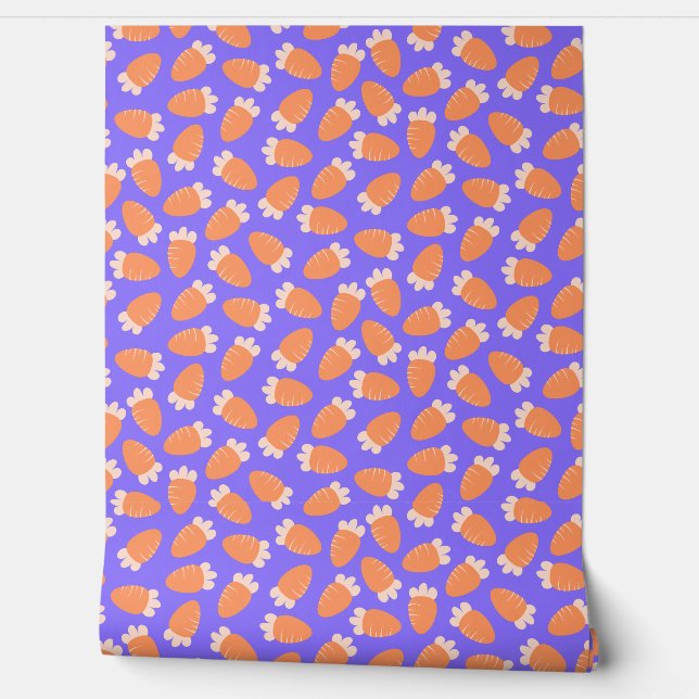 Chubby Carrots Lavender Wallpaper (Unrolling)