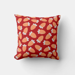Chubby Carrots Red Cushion