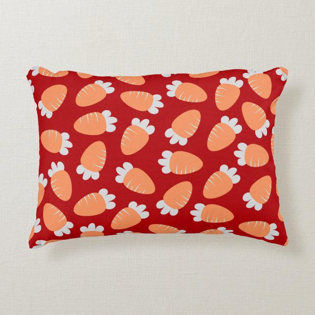Chubby Carrots Red Decorative Cushion (Front)