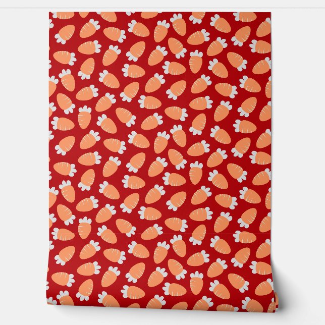 Chubby Carrots Red Wallpaper (Unrolling)