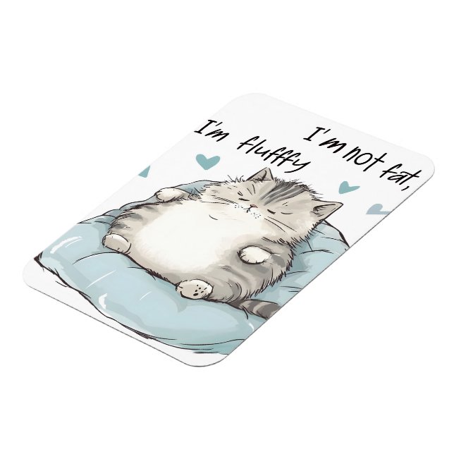 Chubby Cat Chill Vibes Magnet (Left Side)