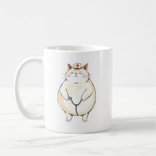 Chubby Cat Nurse Mug - Funny Gift for Nurses
