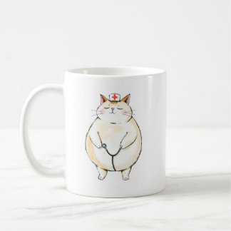 Chubby Cat Nurse Mug - Funny Gift for Nurses