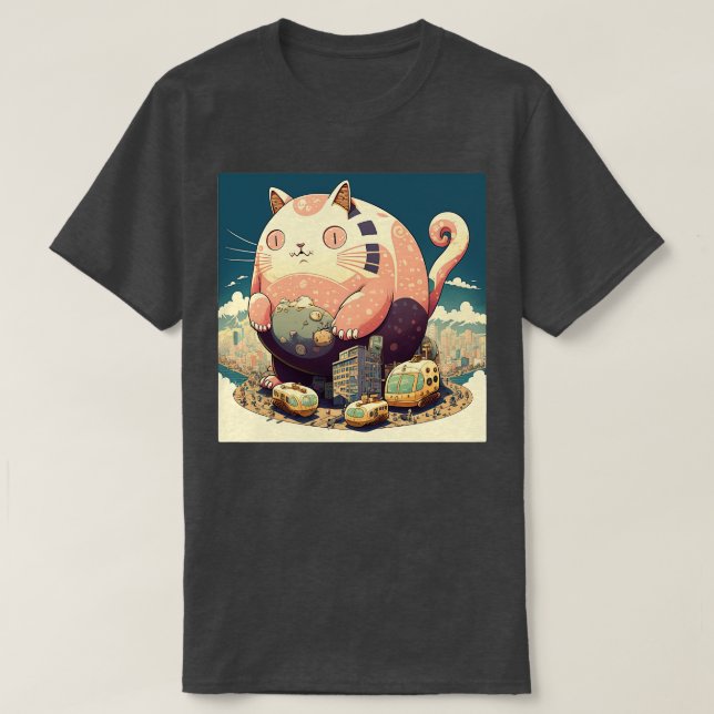 Chubby Catzilla T-Shirt (Design Front)