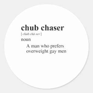CHUBBY CHASER CLASSIC ROUND STICKER