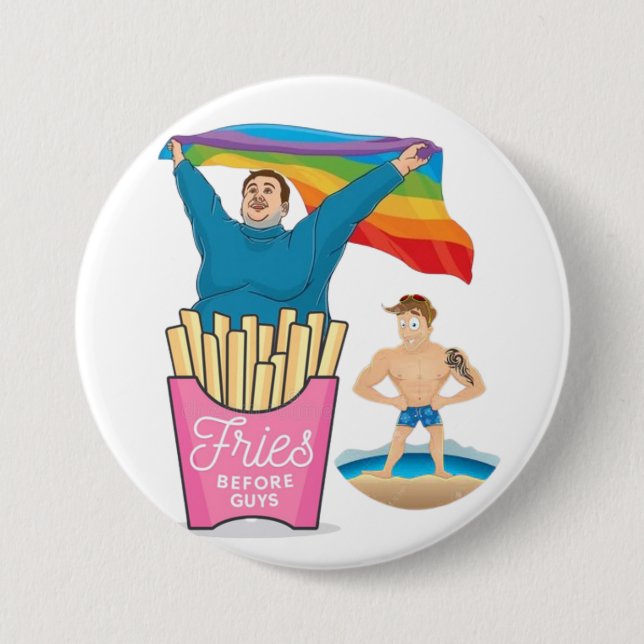 CHUBBY CHASER LGBT Gay Pride Funny Twink  7.5 Cm Round Badge (Front)