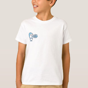 Chubby Cheek Blue Blowing Wind Kids T-Shirt