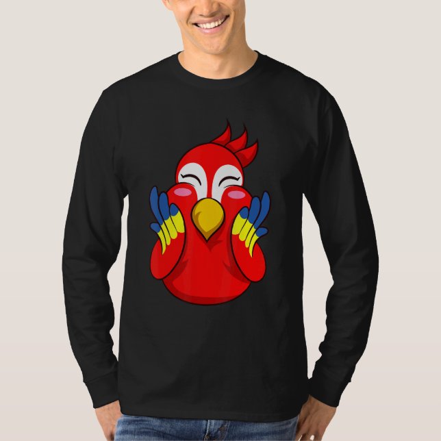 Chubby Cheeks Parrot T T-Shirt (Front)