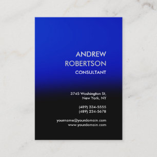 Chubby Clean Blue Black Manager Business Card