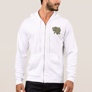 Chubby Cute Elephant Grey Jungle Animal Hoodie