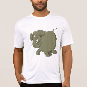 Chubby Cute Elephant Grey Jungle Animal T-Shirt