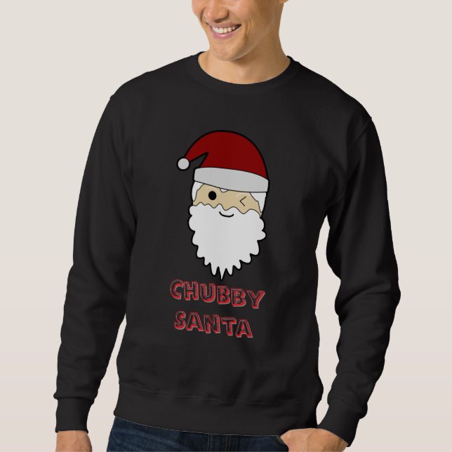 Chubby Cute Santa Face – Adorable Christmas Tee (Front)