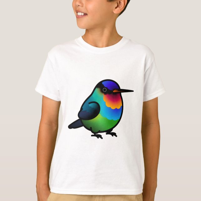 Chubby Fiery-throated Hummingbird T-Shirt (Front)