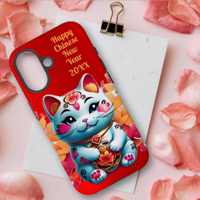 Chubby Fortune Cat Chinese New Year Case-Mate iPhone Case (Creator Uploaded)