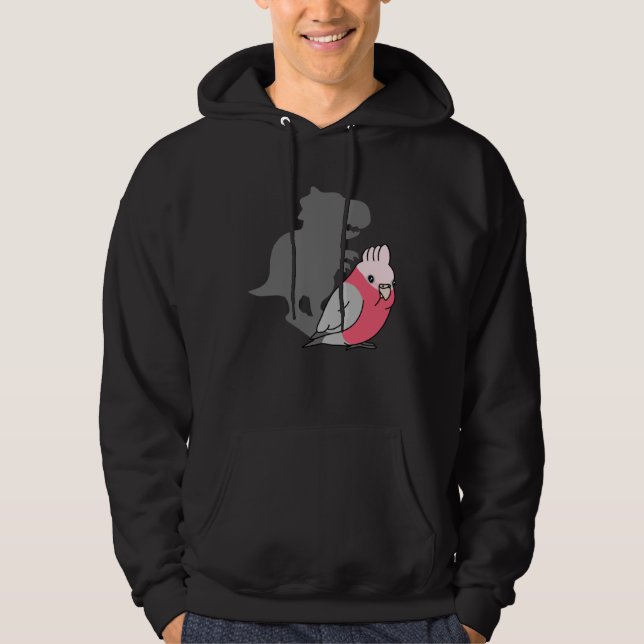 Chubby Galah Cockatoo rex Cute Parrot with Dinosau Hoodie (Front)