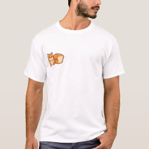 Chubby Ginger Cat Sitting Beside a Loaf of Bread T-Shirt