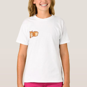 Chubby Ginger Tabby and Loaf of Bread Kids T-Shirt