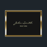 Chubby Gold Border Math Tutor Business Card<br><div class="desc">Chubby Gold Border Math Tutor Business Card.</div>