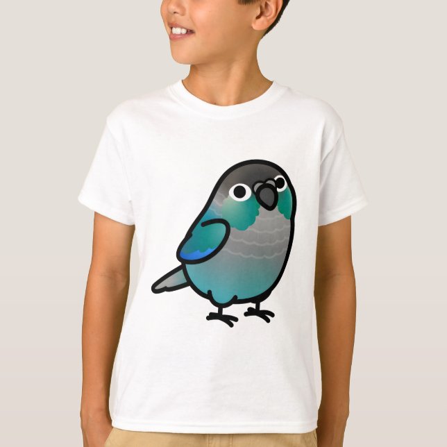 Chubby Green Cheek Conure Turquoise T-Shirt (Front)
