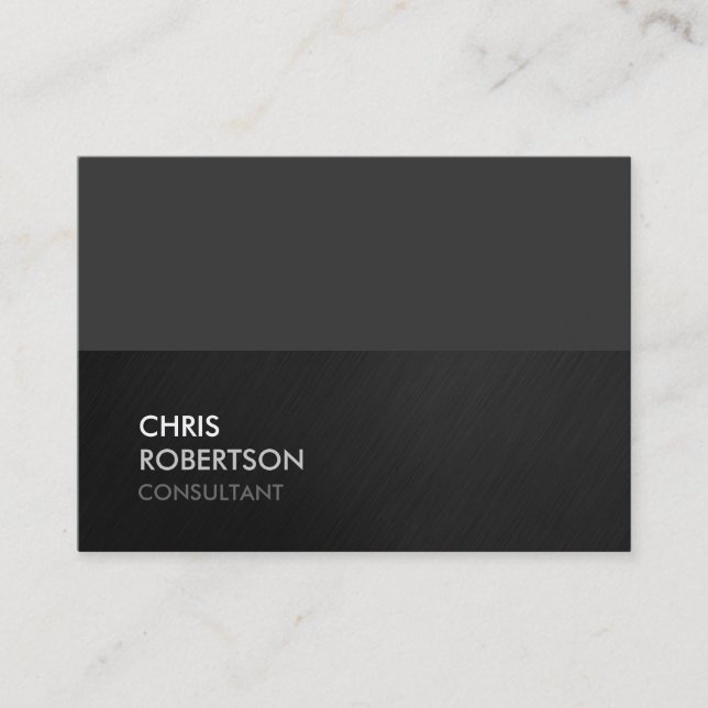 Chubby Grey Attractive Chic Business Card (Front)