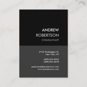 Chubby Grey Black Manager Business Card
