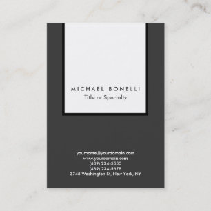 Chubby Grey White Stripe Clean Business Card