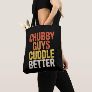 Chubby Guys Cuddle Better Gay Bear LGBTQ Pride Tote Bag