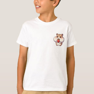 Chubby Hamster Snacking on Strawberry Kids T-Shirt