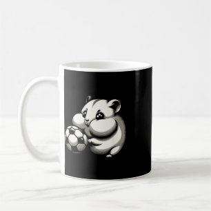 Chubby Hamster With Soccer Ll Cartoon Kawaii  Coffee Mug