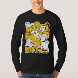 Chubby Kitties Design - Adorable Cat Art T-Shirt