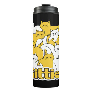 Chubby Kitties Design - Adorable Cat Art Thermal Tumbler