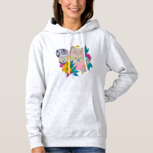 chubby lucky cat hoodie