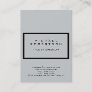 Chubby Modern Grey Clean Business Card