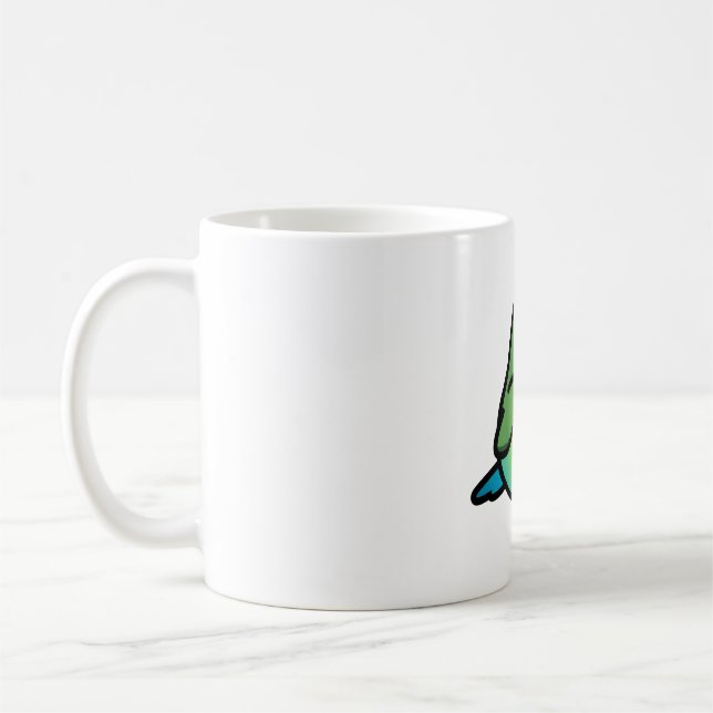 Chubby Orange-faced Lovebird Coffee Mug (Left)