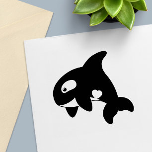 Chubby Orca Whale Self-inking Stamp