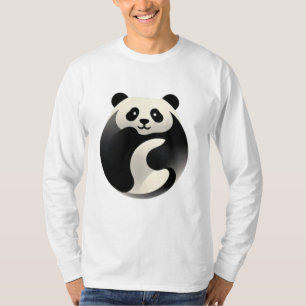 Chubby Panda – Cuteness in Black and White T-Shirt