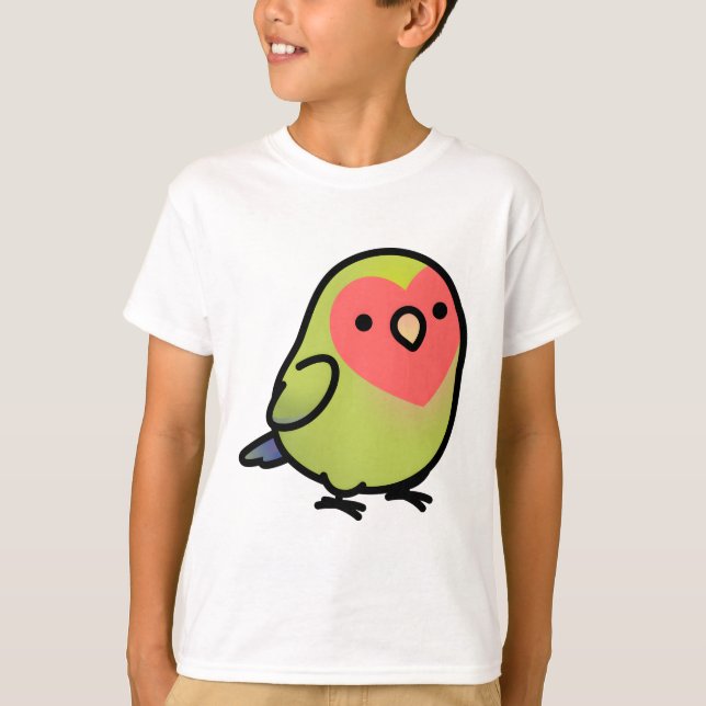 Chubby Peach-faced Lime Lovebird T-Shirt (Front)
