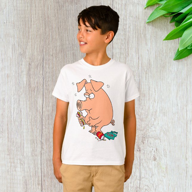 Chubby Pig Snack Lover T-Shirt (Creator Uploaded)